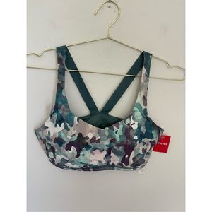 SPANX Printed Low Impact Sports Bra Size Medium NWT